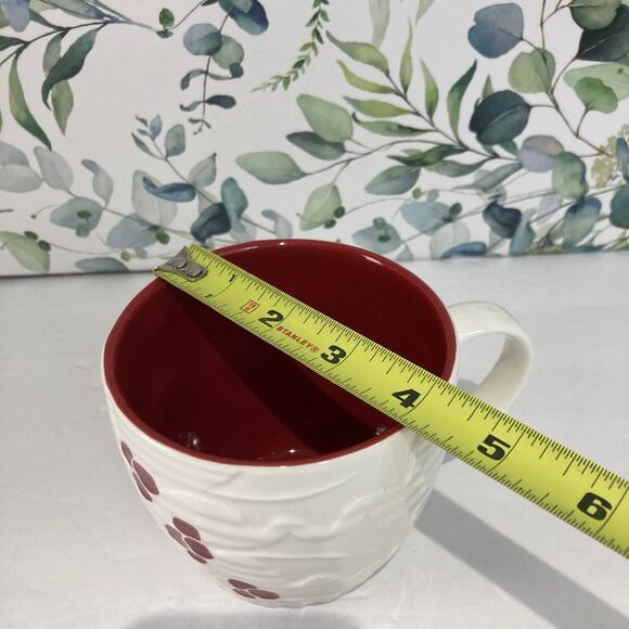 Starbucks 2010 Holiday Christmas Embossed Holly Red Berries‎ Coffee Tea Cup Mug - Picture 8 of 10